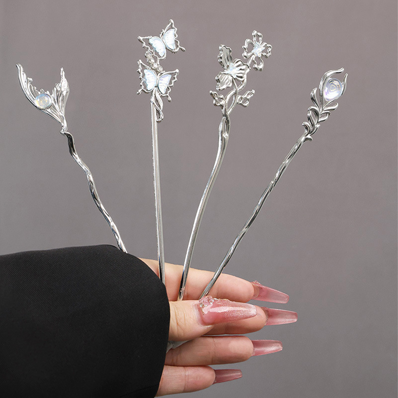 Pearl Hair Pin - Palillos para el cabello de aleación