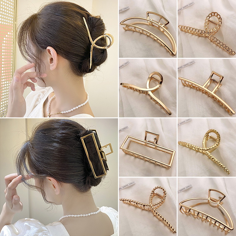 Hair Claw Clip Set - Pinza de Pelo Metálica de Moda