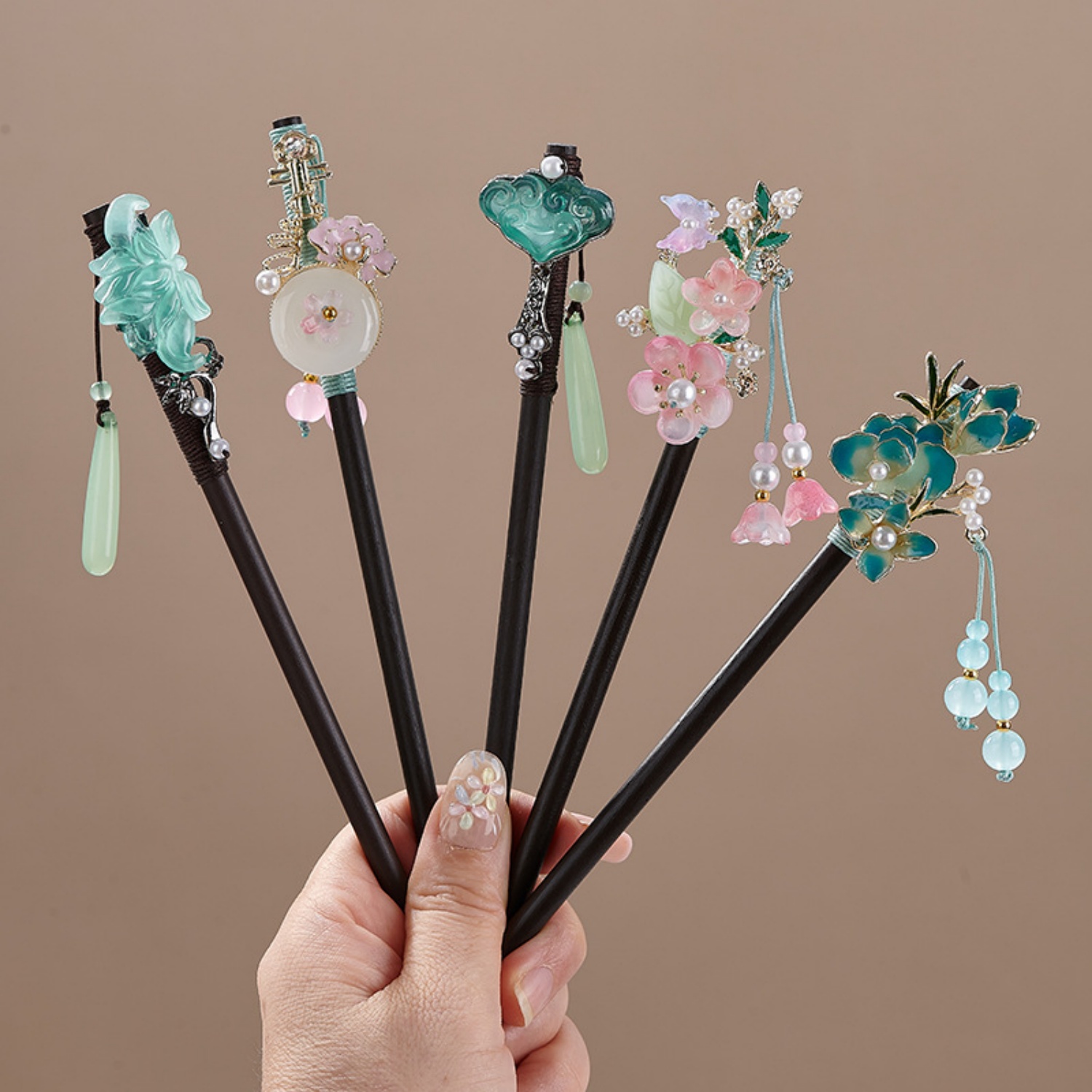Pearl Hair Pin - Pasador de pelo vintage con flores