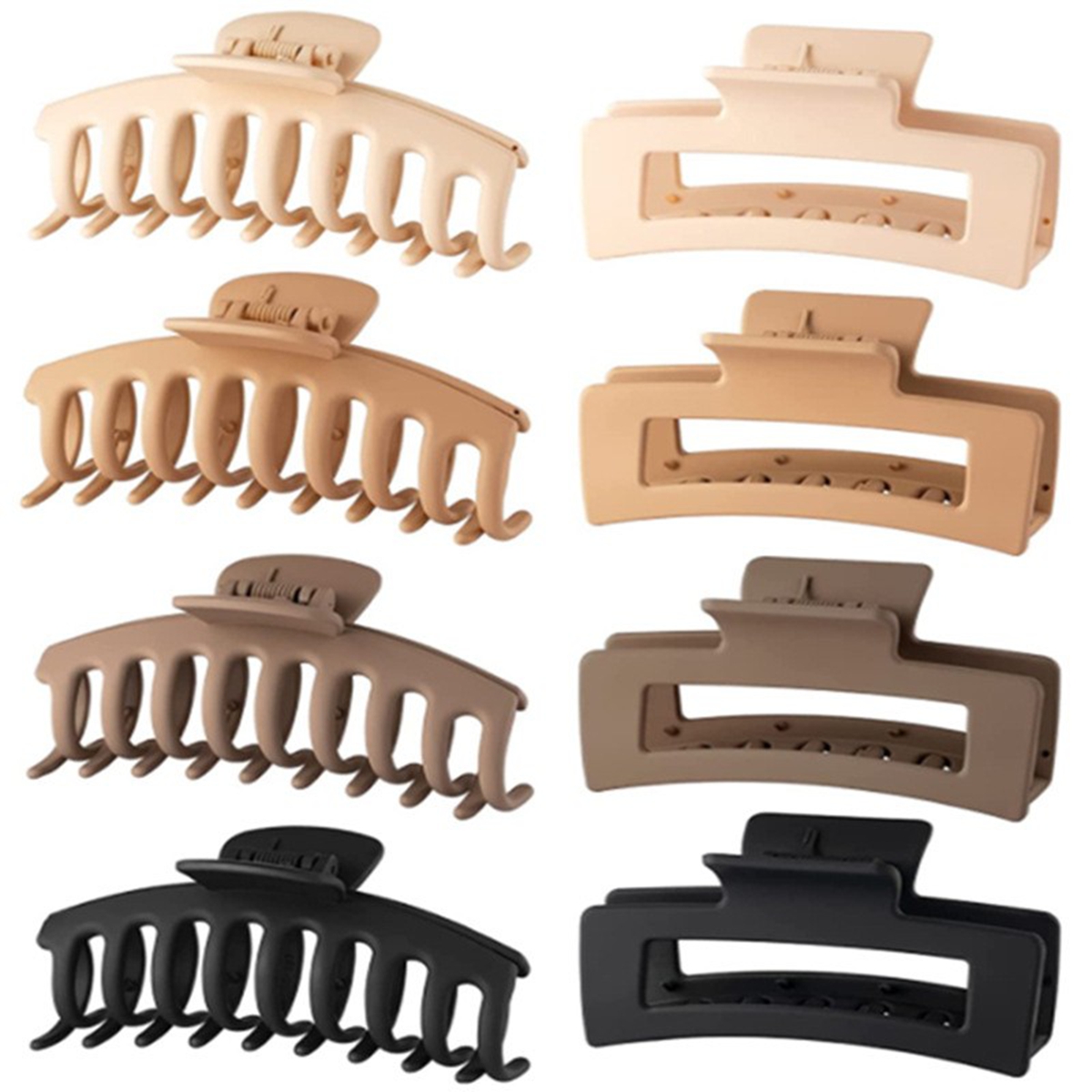 Hair Claw Clip Set - Pinzas para el cabello negras para
