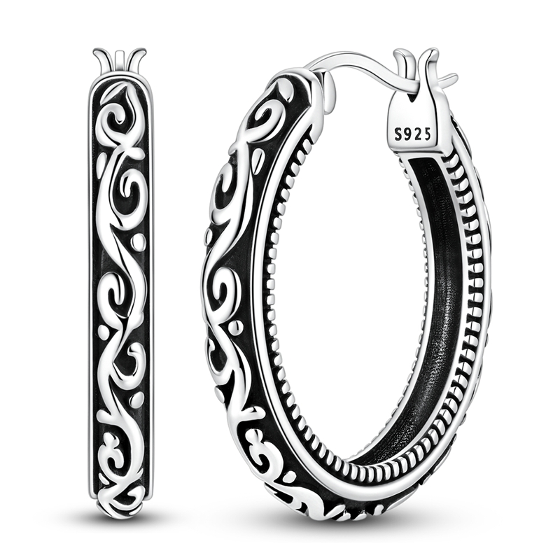 Statement Earrings Oversized - Pendientes de plata de ley 925