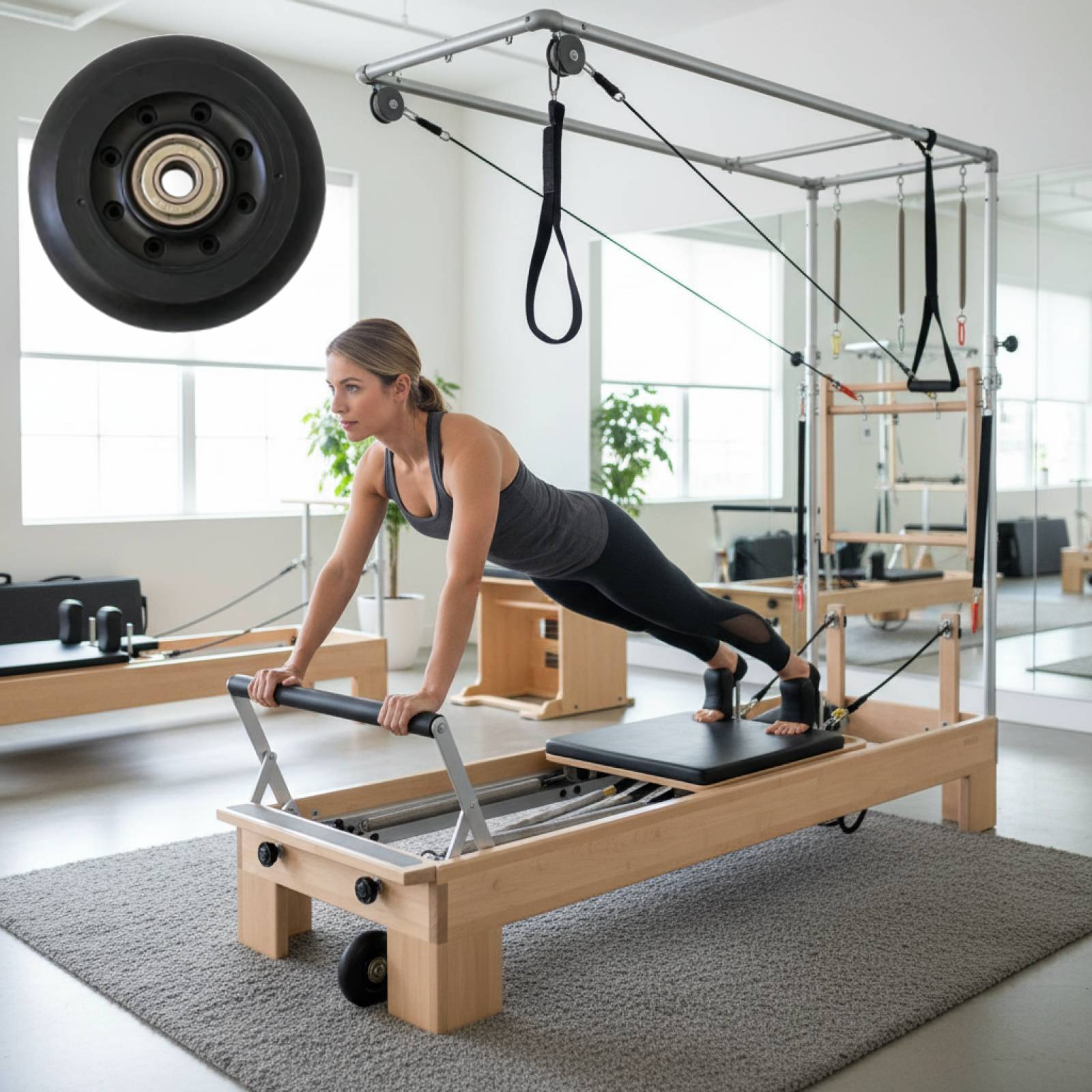 Women'S Exercise Accessories - Rueda de Pilates Reformer Negra para