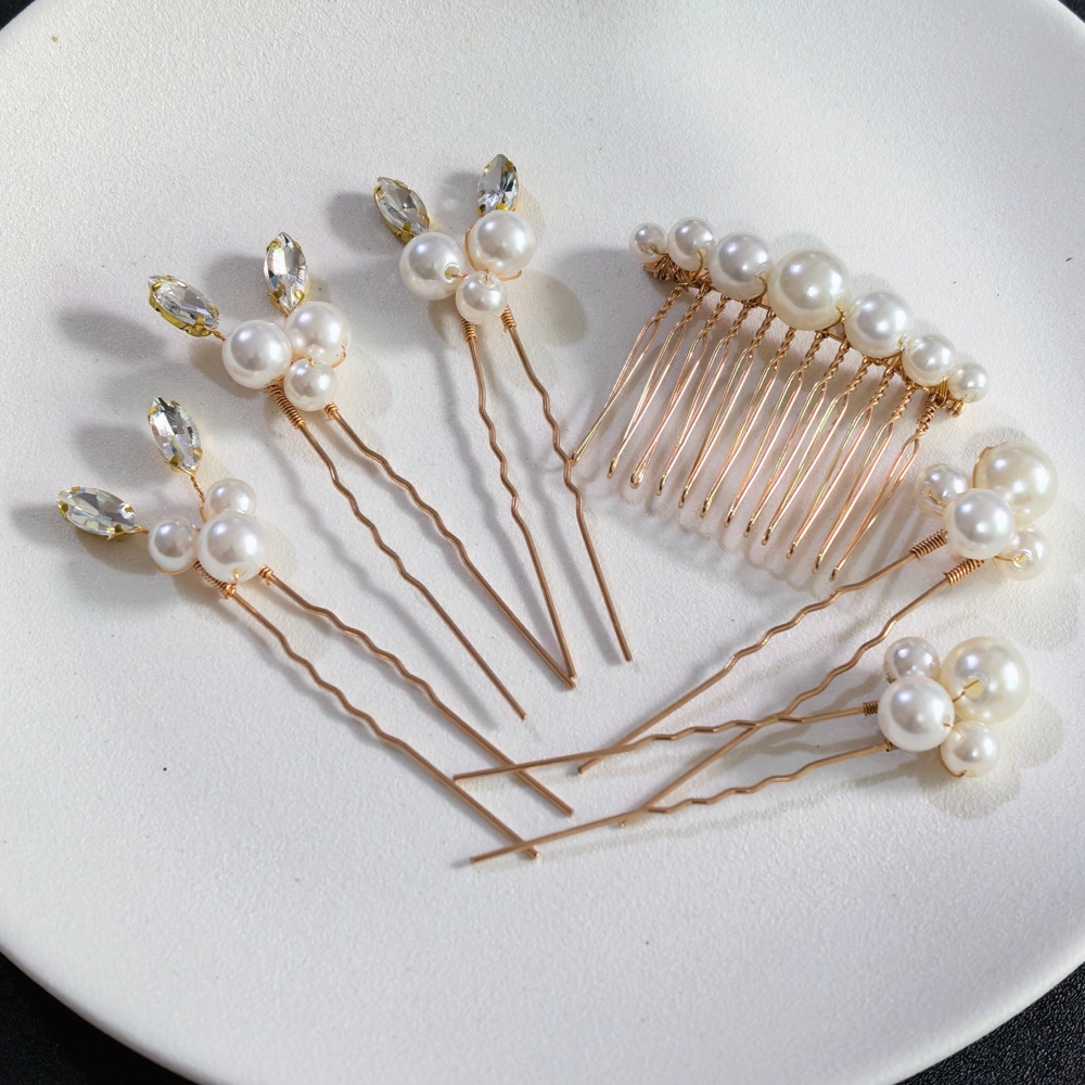 Pearl Hair Pin - Juego de Peines y Horquillas para