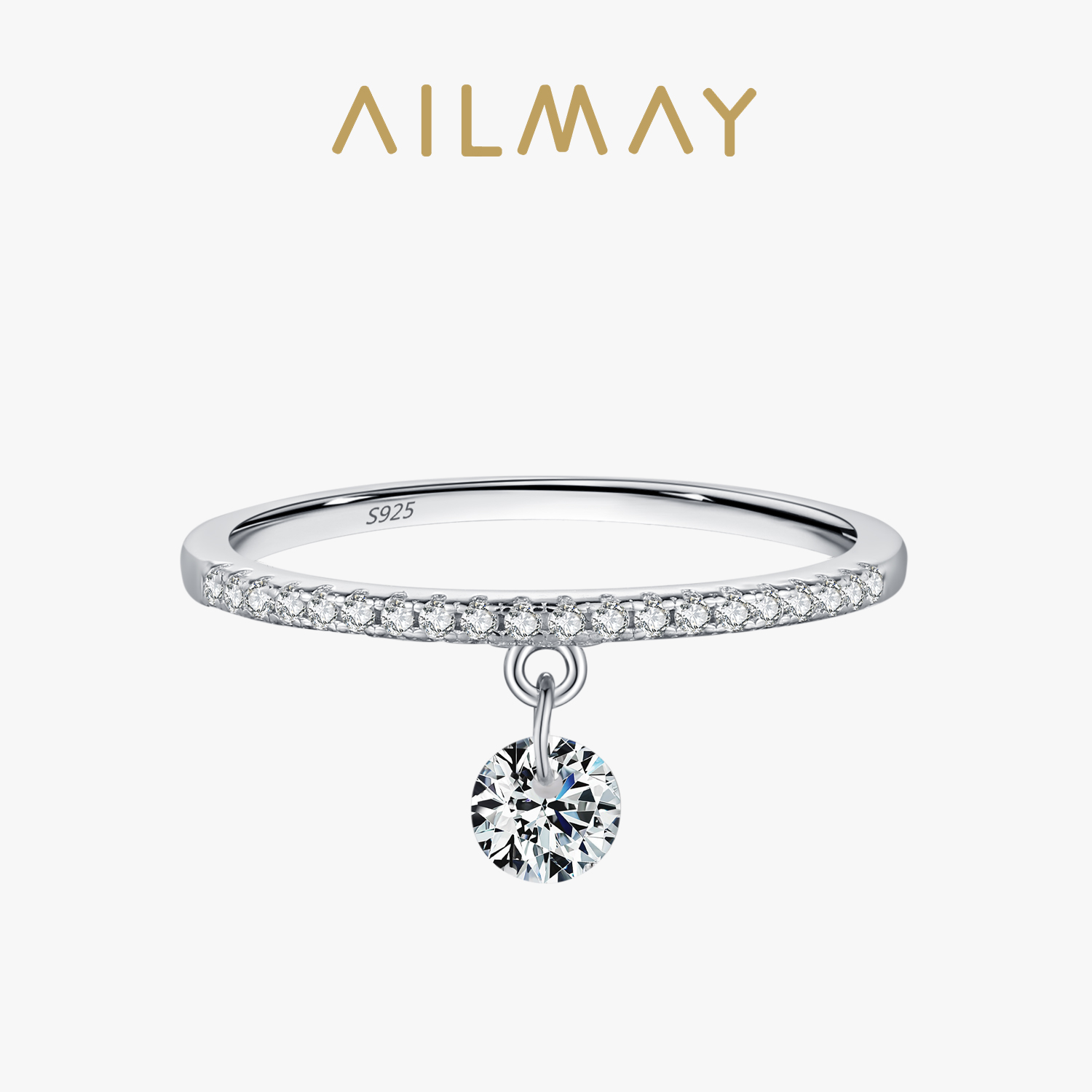 Women'S Exercise Accessories - Ailmay-Anillo de dedo colgante redondo para