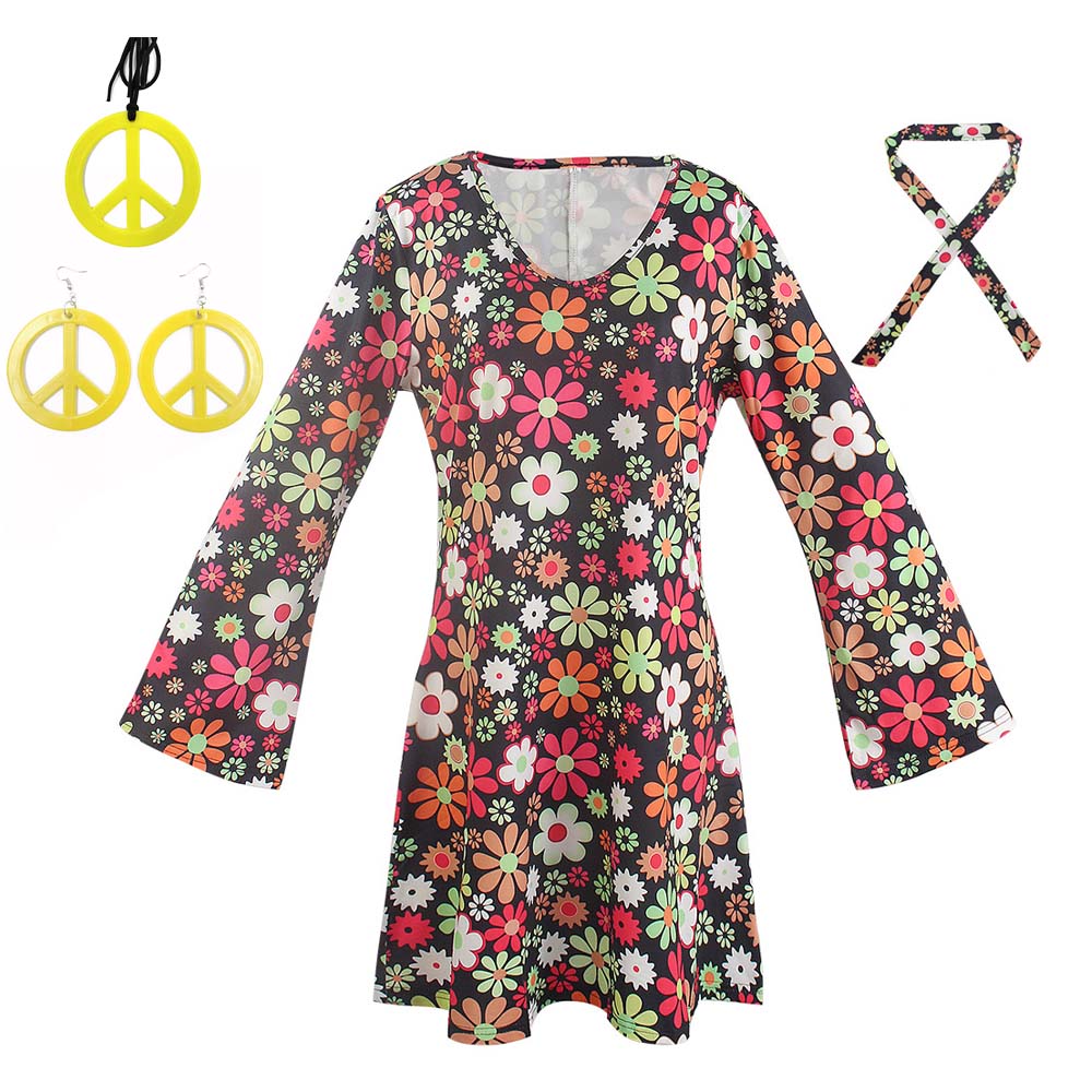 Disfraz Hippie Retro de los Añ - Women'S Accessories In The 70S reseña y precio
