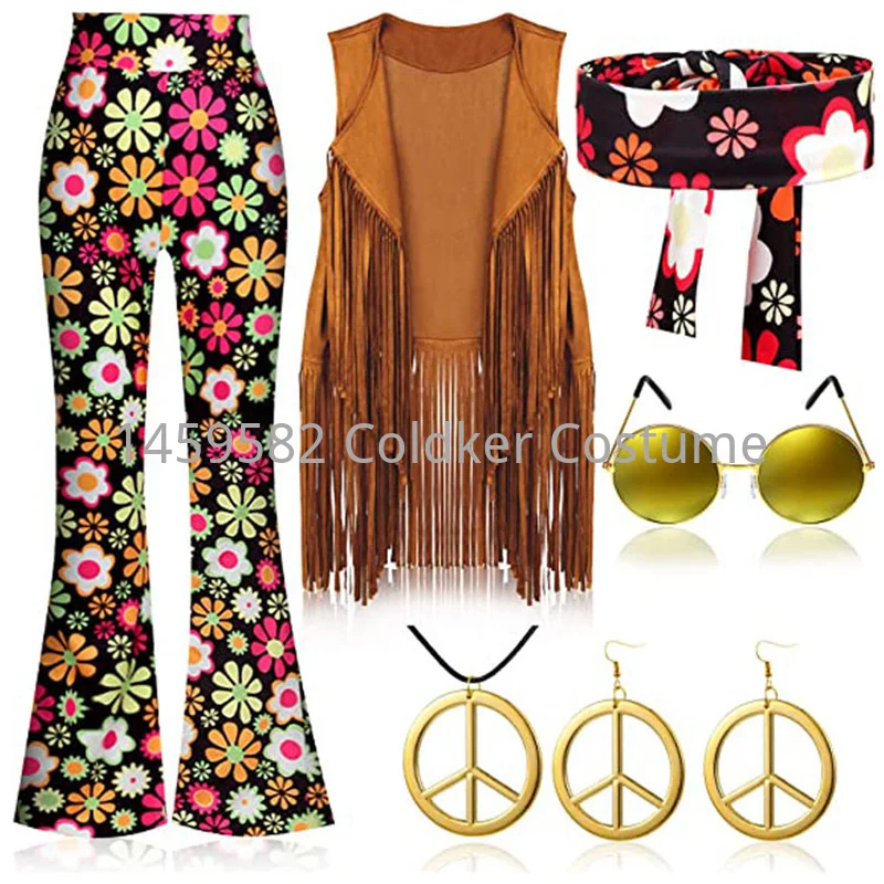 Disfraz Hippie para mujer, fie - Women'S Accessories In The 70S reseña y precio