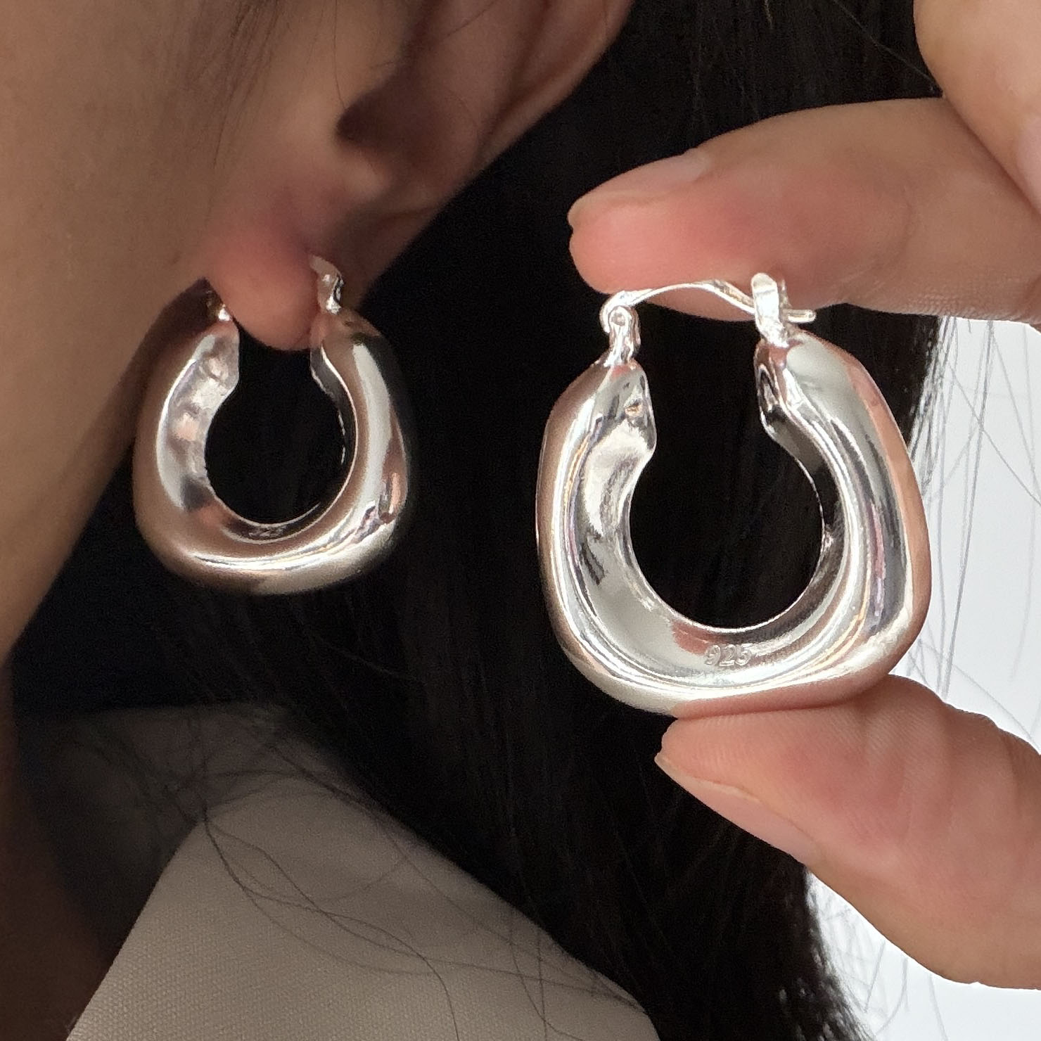 Pendientes Vintage de Plata de - Statement Earrings Oversized reseña y precio