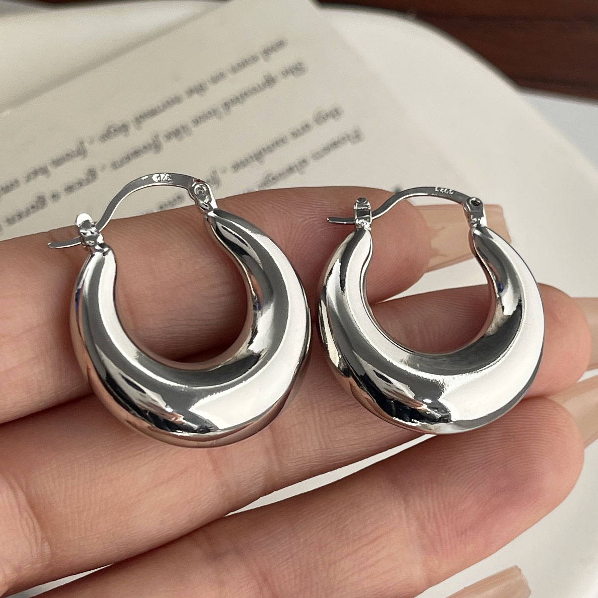Pendientes Vintage de Plata de - Statement Earrings Oversized reseña y precio