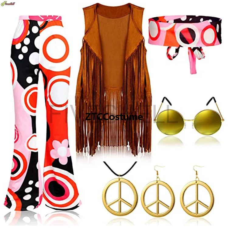 Disfraz Hippie para Mujer, Est - Women'S Accessories In The 70S reseña y precio