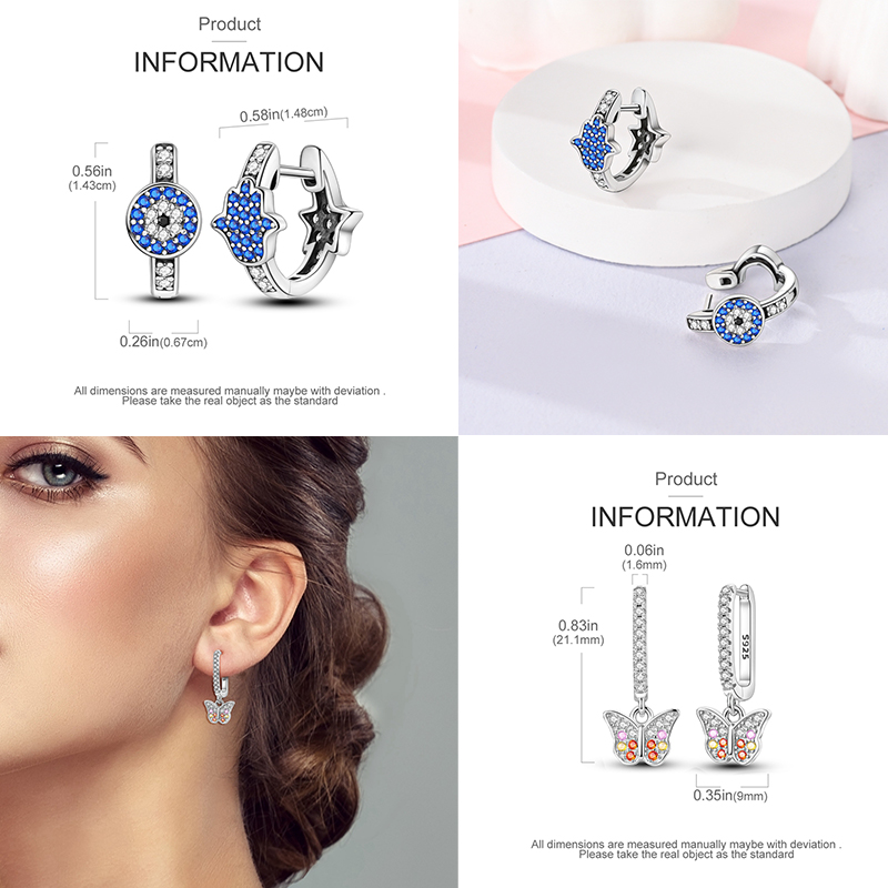 Pendientes de aro serie Blue S - Statement Earrings Oversized reseña y precio