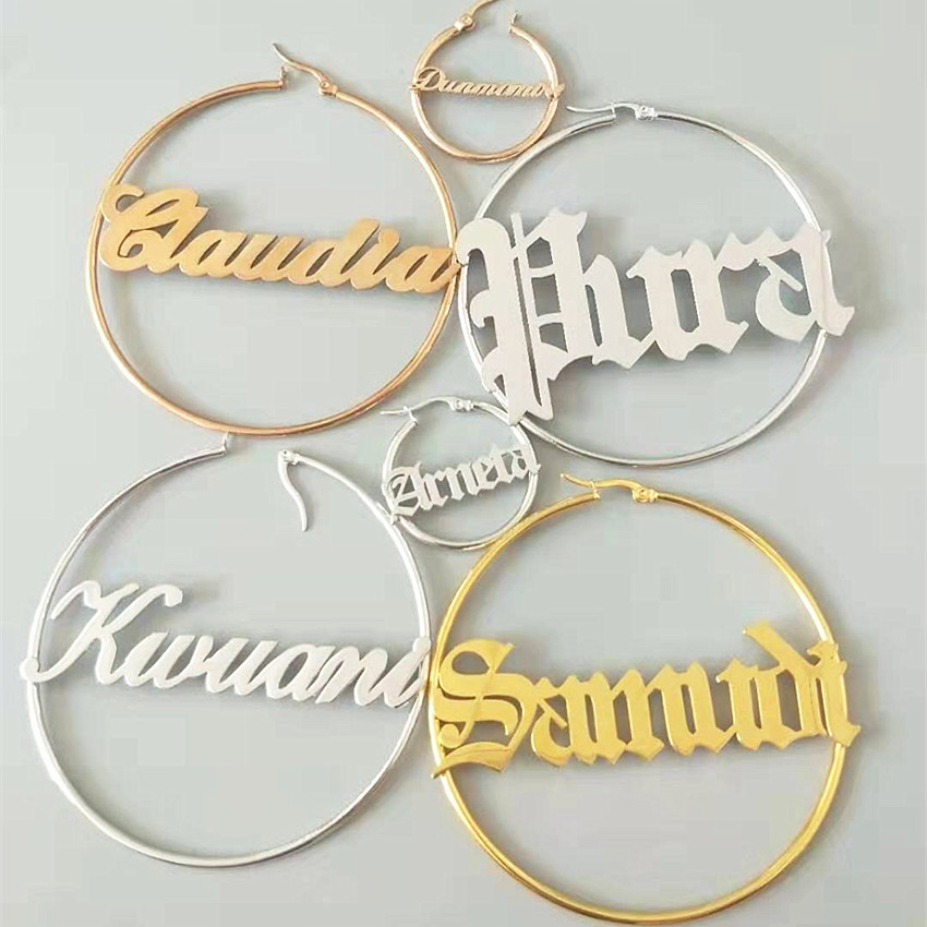 Pendientes de aro de acero ino - Statement Earrings Oversized reseña y precio