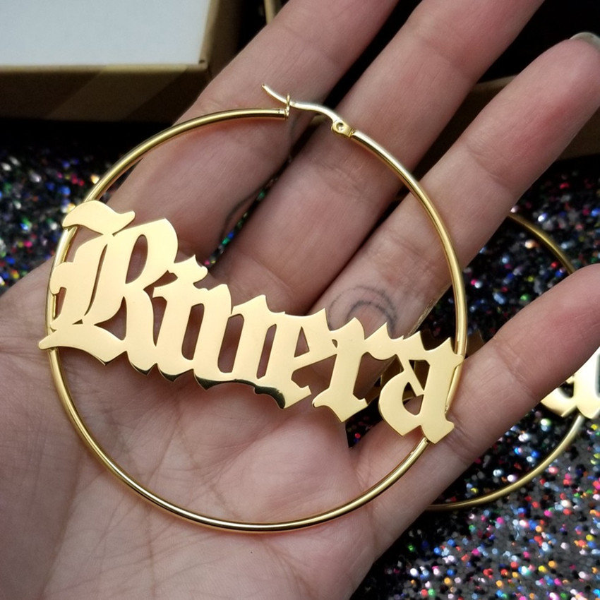 Pendientes de aro de acero ino - Statement Earrings Oversized reseña y precio