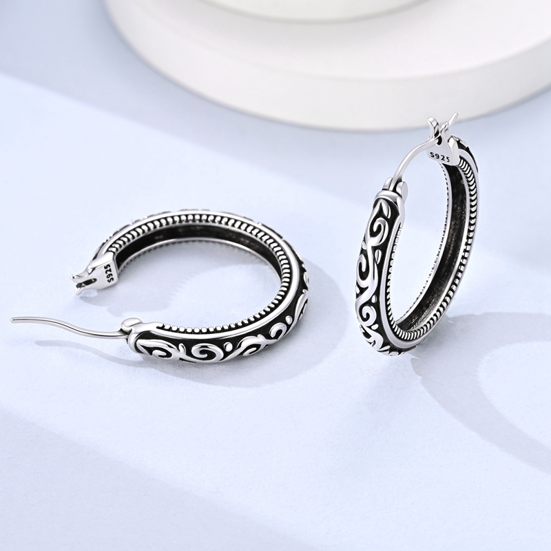 Pendientes de plata de ley 925 - Statement Earrings Oversized reseña y precio