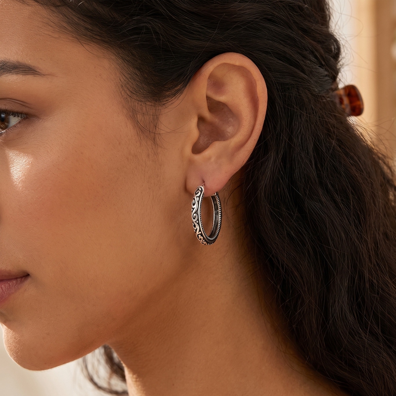 Pendientes de plata de ley 925 - Statement Earrings Oversized reseña y precio