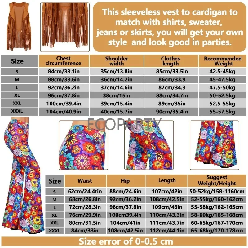 Conjunto de disfraz Hippie de  - Women'S Accessories In The 70S reseña y precio