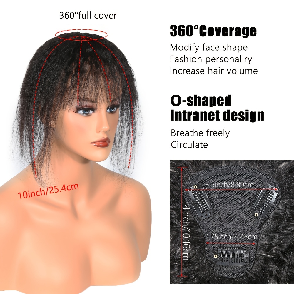 Pelo liso rizado con flequillo - Women Accessories On Sale reseña y precio
