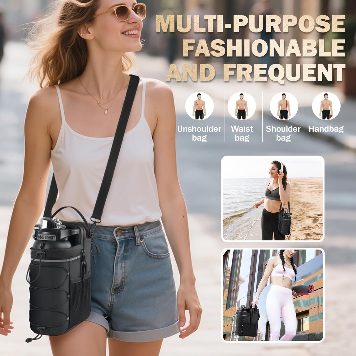 Bolsa bandolera portátil magné - Women'S Exercise Accessories reseña y precio