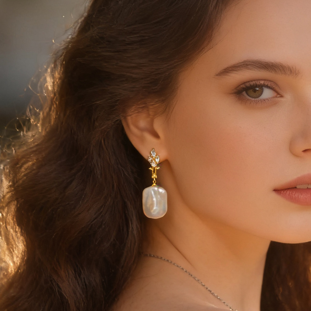 Pendientes Largos de Perlas Na - Statement Earrings Oversized reseña y precio