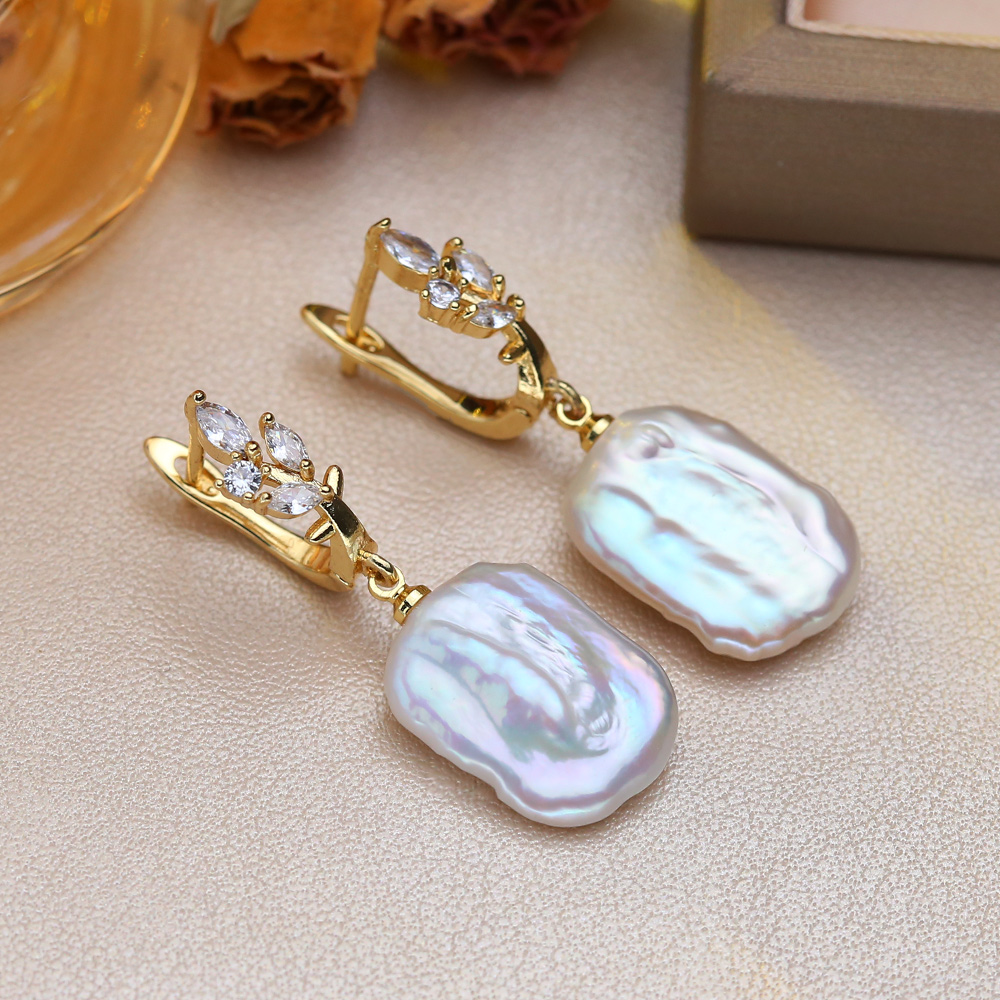 Pendientes Largos de Perlas Na - Statement Earrings Oversized reseña y precio